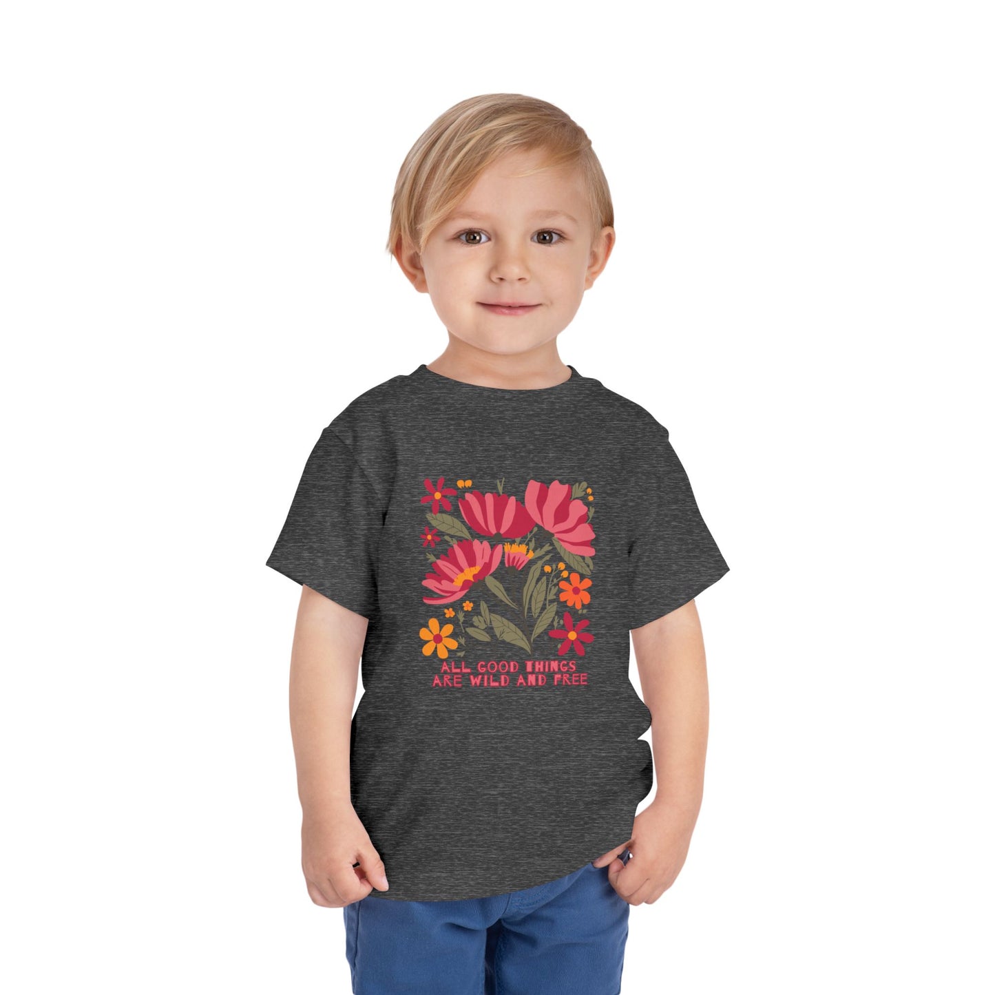 Wild & Free - Toddler Unisex - Front Print on Light & Dark Tees👕