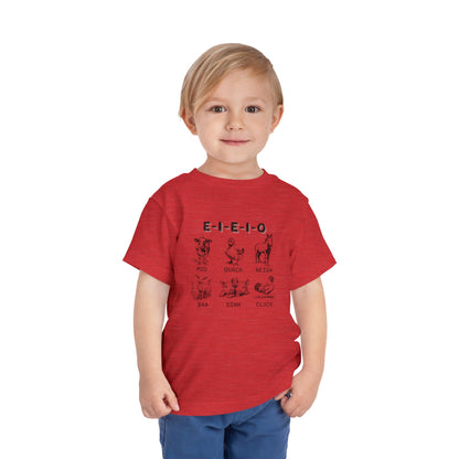 E-I-E-I-O - Unisex Toddler/Kid - Front Print on Light & Dark Tees 👕