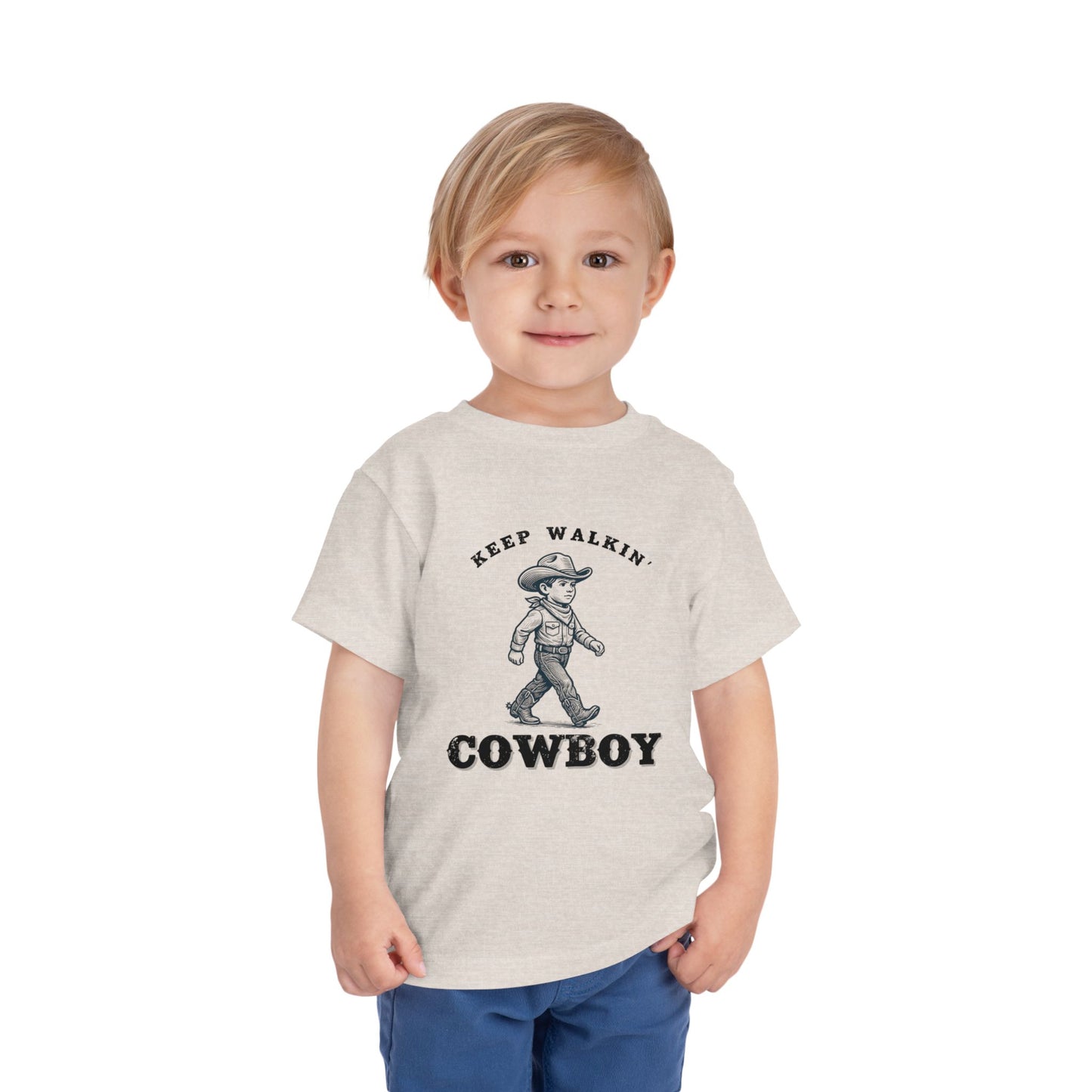 Keep Walkin Cowboy - Unisex Toddler/Kid - Front Print on Light & Dark Tees👕