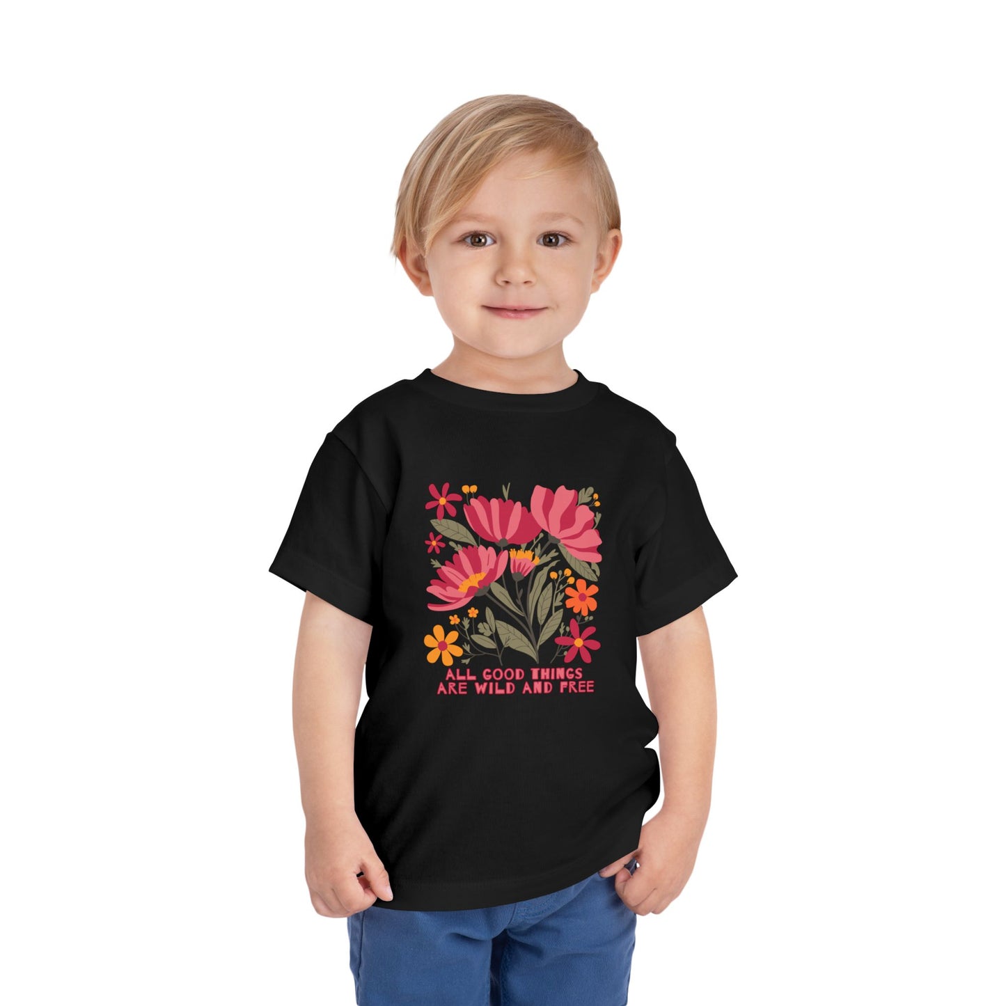 Wild & Free - Toddler Unisex - Front Print on Light & Dark Tees👕