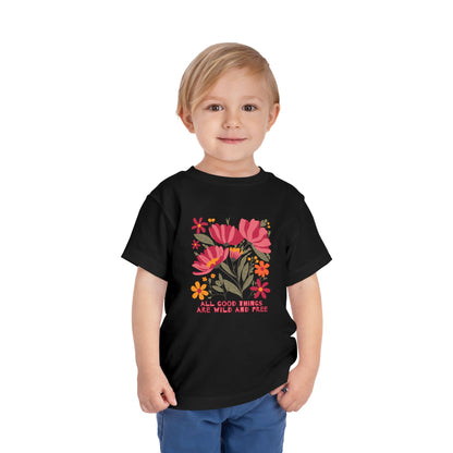 Wild & Free - Toddler Unisex - Front Print on Light & Dark Tees👕