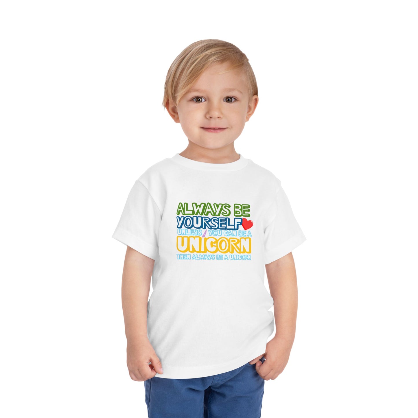 Be A Unicorn - Unisex Toddler/Kid - Front Print on Light & Dark Tees👕