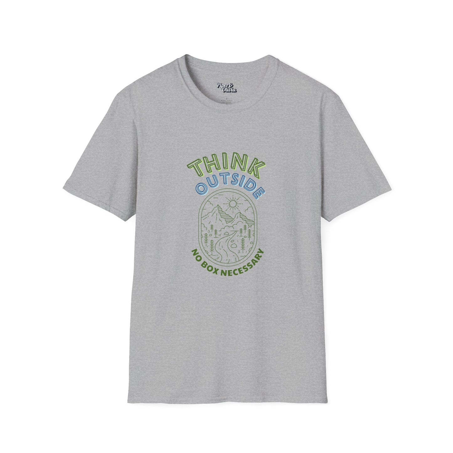 Think Outside - Unisex - On Dark and Light Colored Tee👕