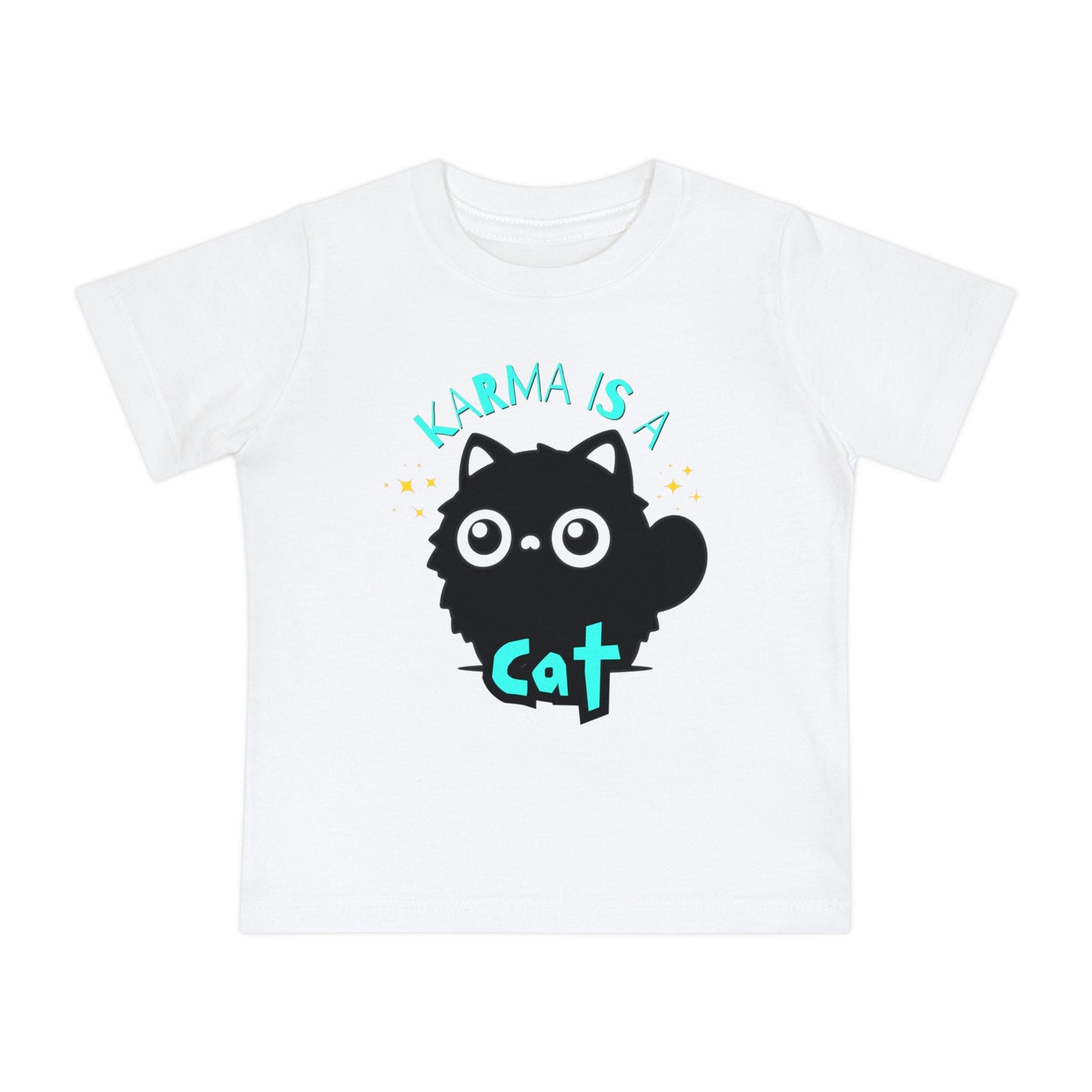Karma is a Cat - Unisex Baby/Toddler - on Light & Dark Tees👕