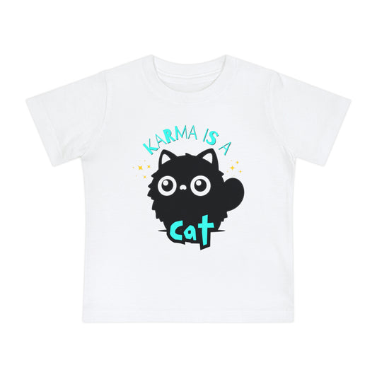 Karma is a Cat - Unisex Baby/Toddler - on Light & Dark Tees👕