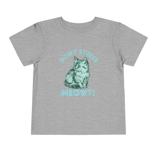 Stress Meowt - Unisex Toddler/Kid - Front  Print on Light & Dark Tees 👕