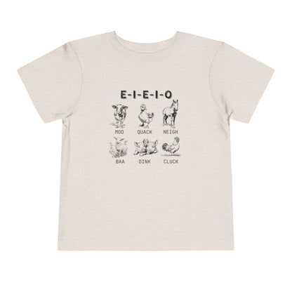 E-I-E-I-O - Unisex Toddler/Kid - Front Print on Light & Dark Tees 👕