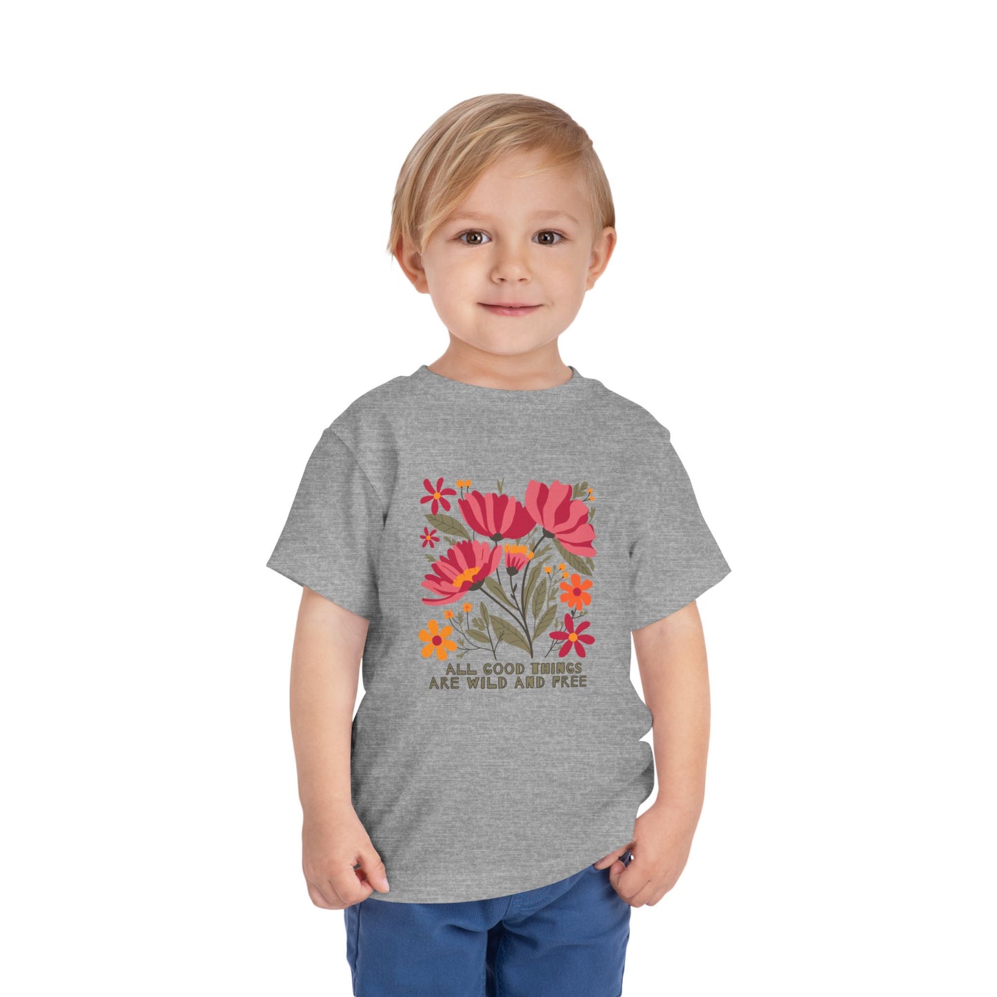 Wild & Free - Toddler Unisex - Front Print on Light & Dark Tees👕