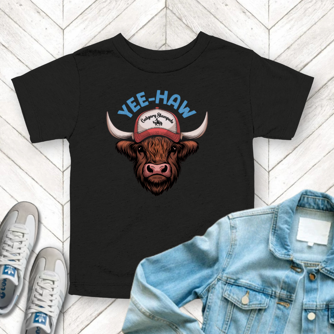 Yee Haw - Unisex Toddler/Kid - Front Print on Light & Dark Tees 👕