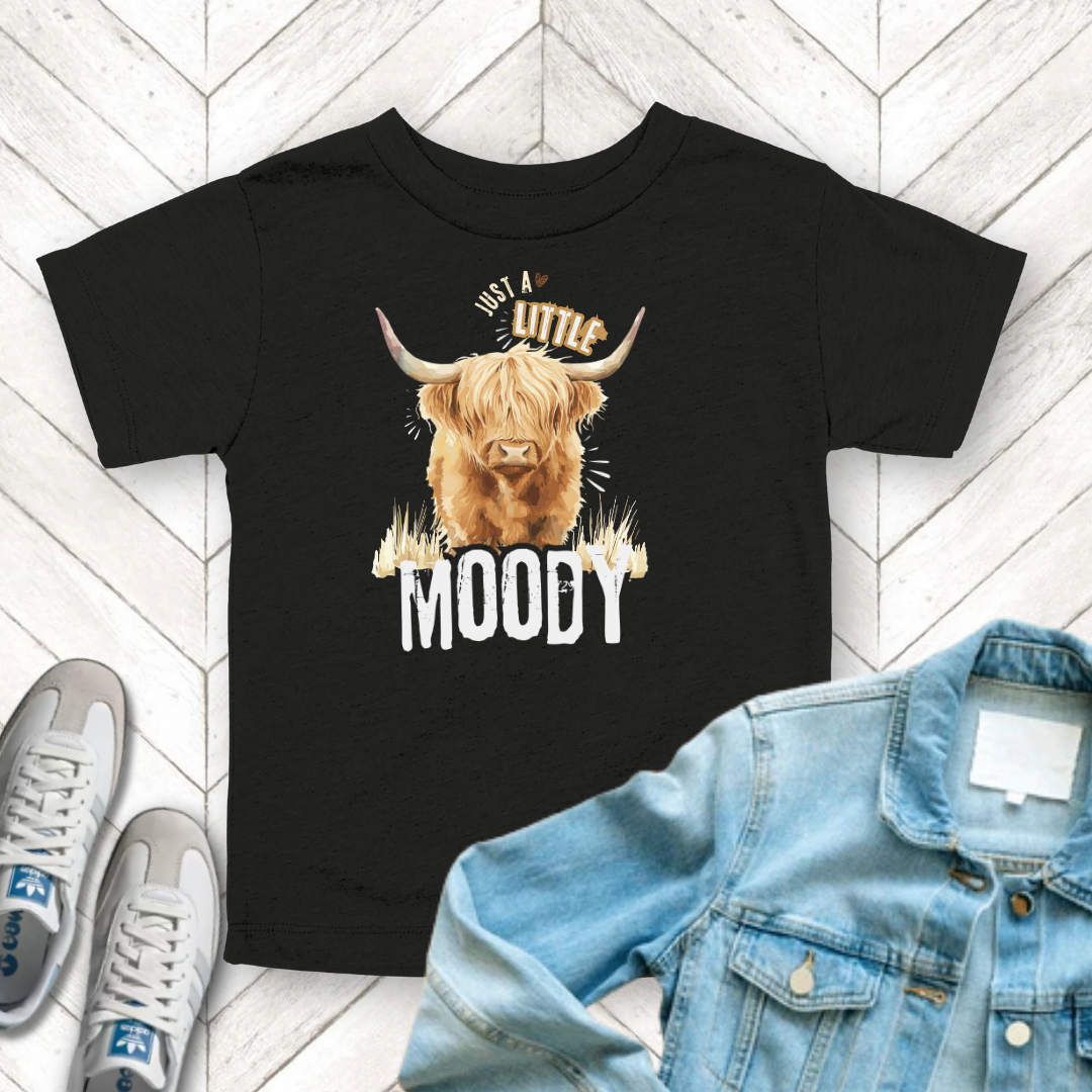Moody - Unisex Toddler/Kid - Front Print on Light & Dark Tees 👕