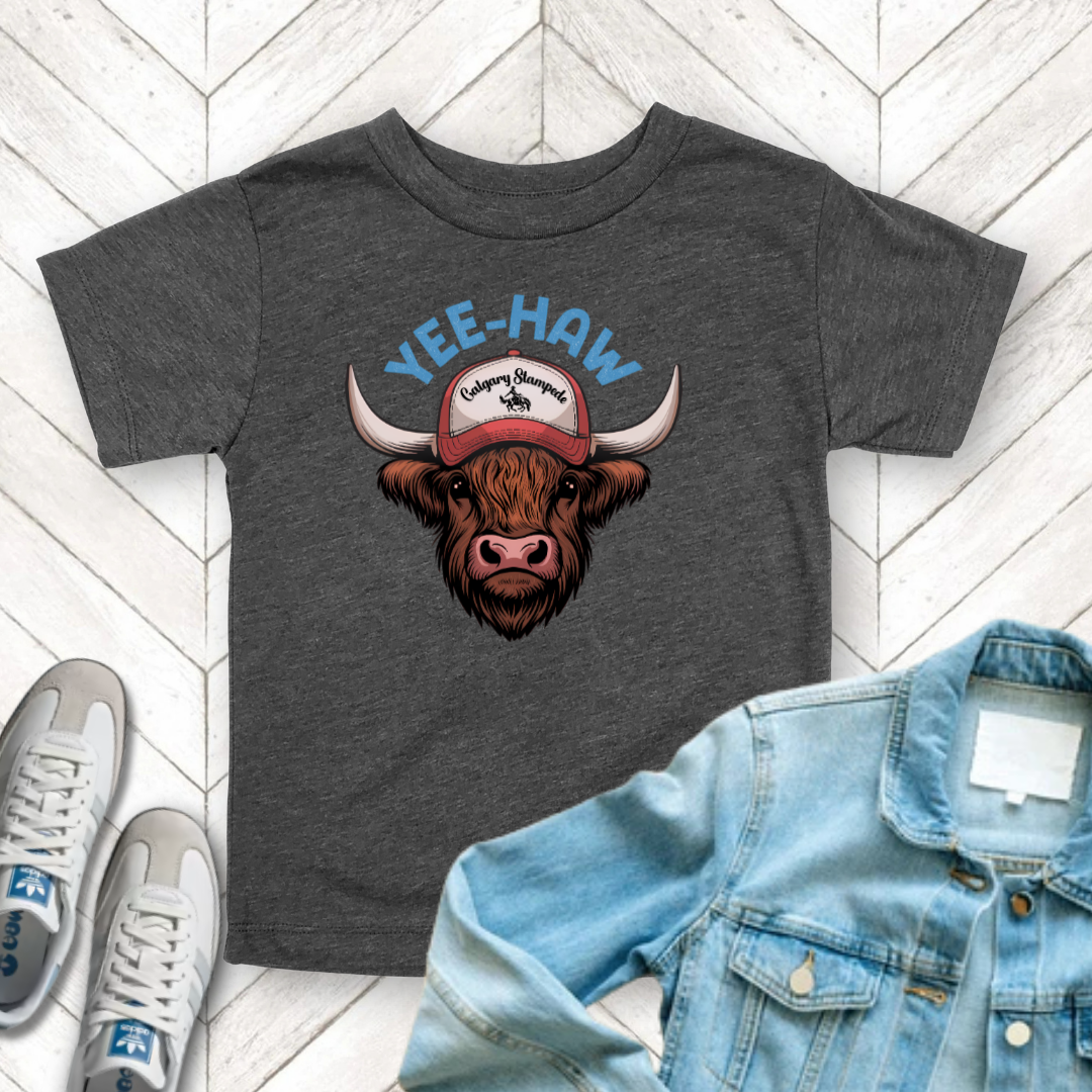 Yee Haw - Unisex Toddler/Kid - Front Print on Light & Dark Tees 👕
