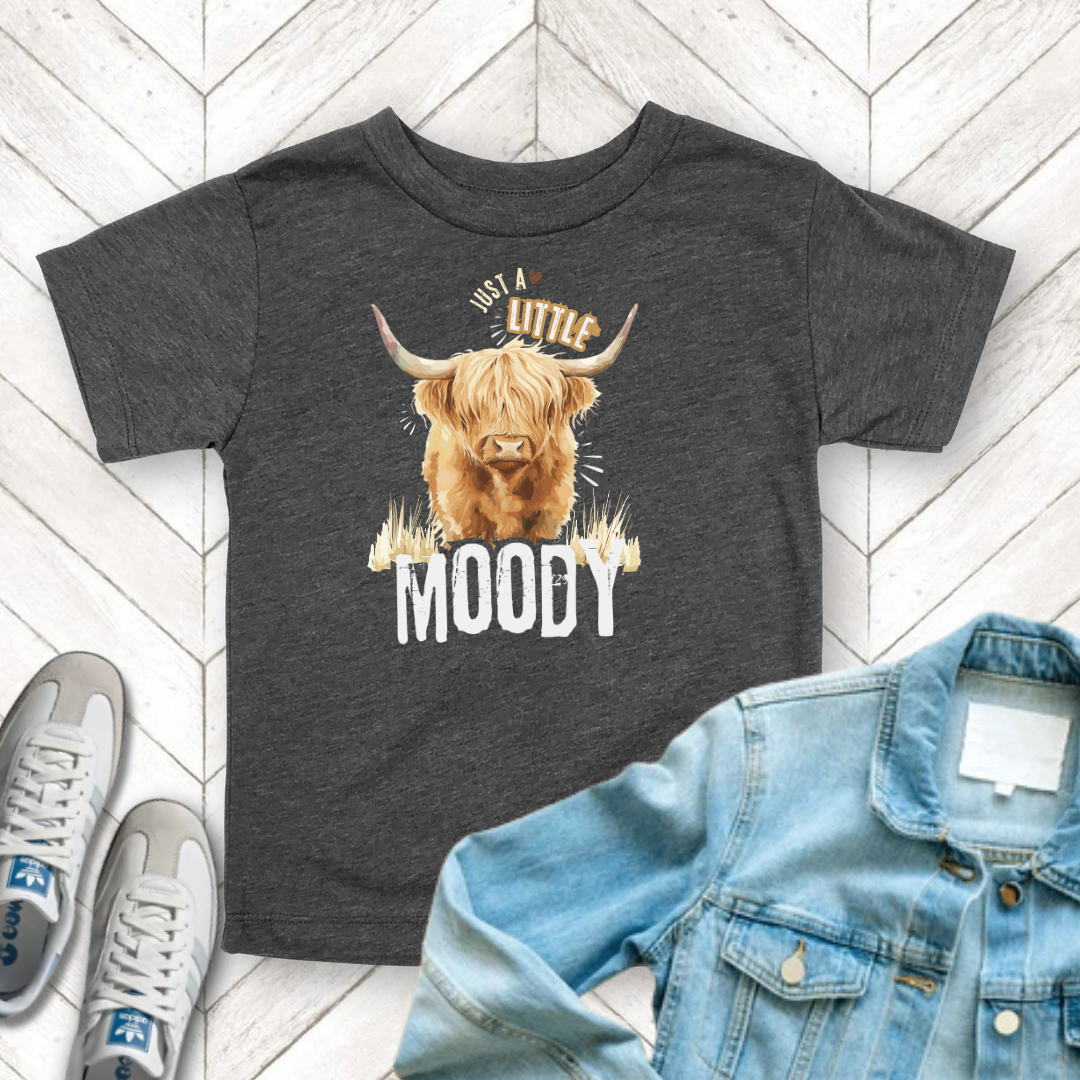 Moody - Unisex Toddler/Kid - Front Print on Light & Dark Tees 👕