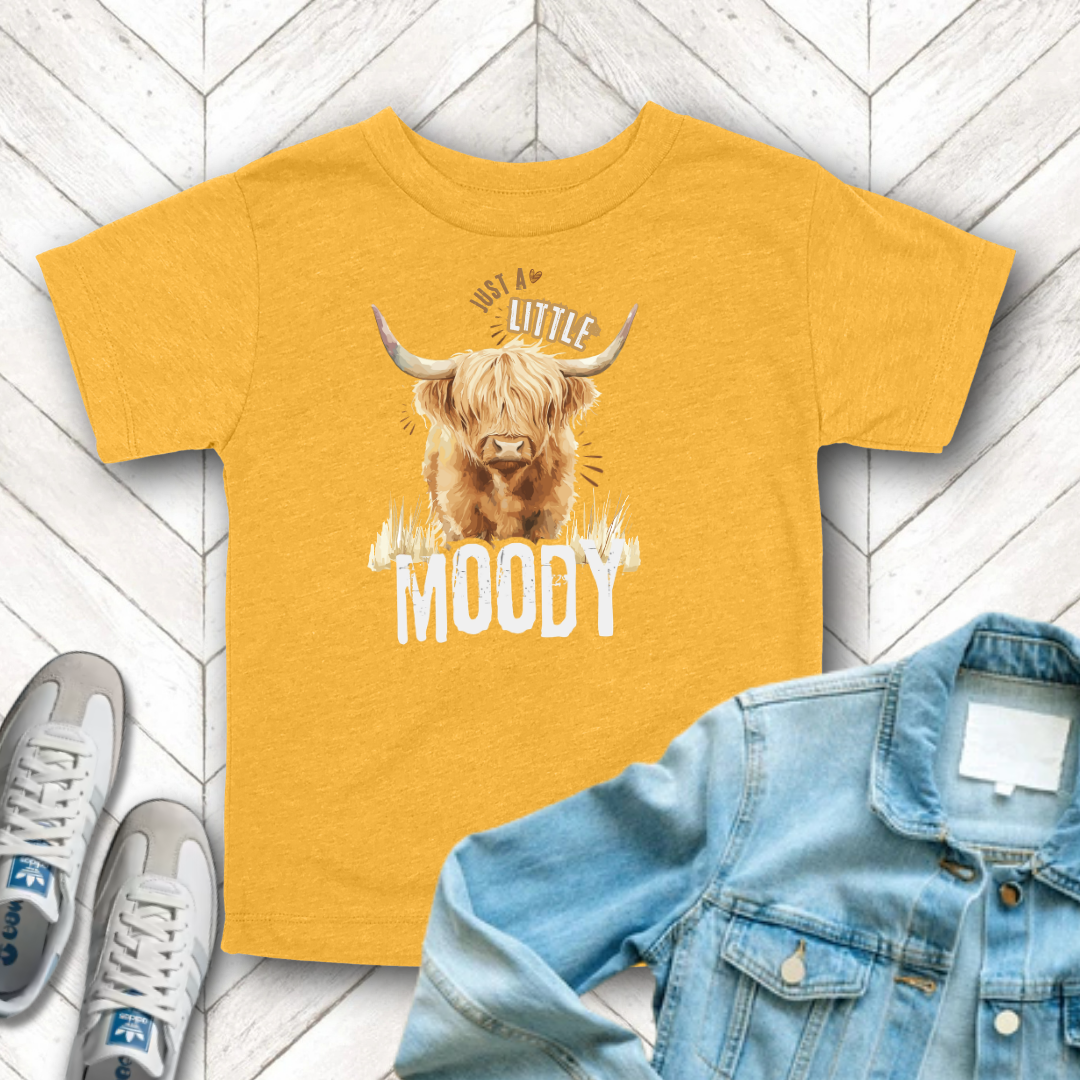 Moody - Unisex Toddler/Kid - Front Print on Light & Dark Tees 👕