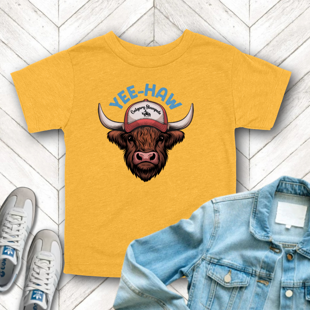 Yee Haw - Unisex Toddler/Kid - Front Print on Light & Dark Tees 👕