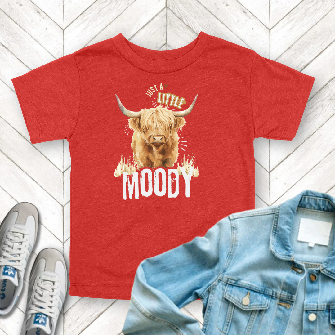 Moody - Unisex Toddler/Kid - Front Print on Light & Dark Tees 👕