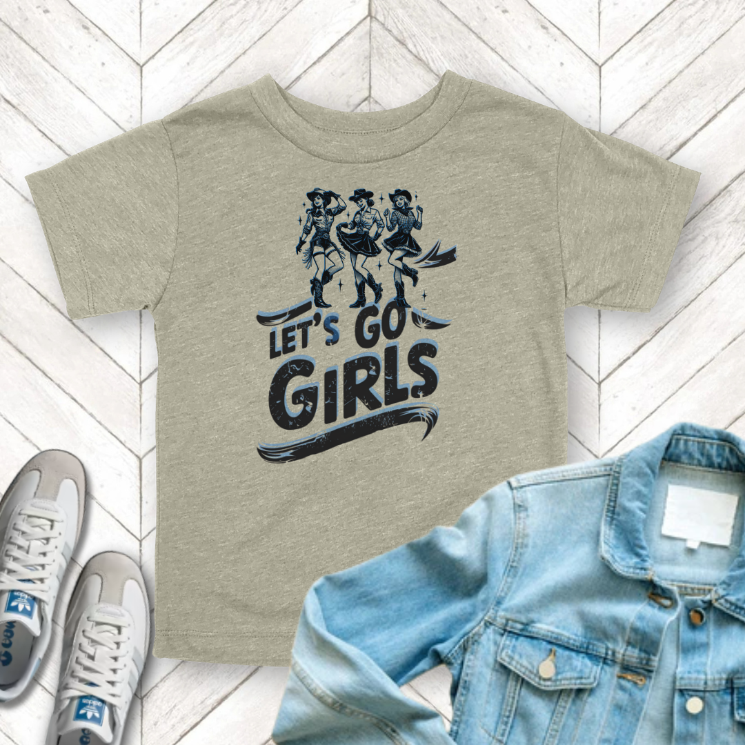 Let's Go Girls - Unisex Toddler/Kid - Front Print on Light & Dark Tees 👕