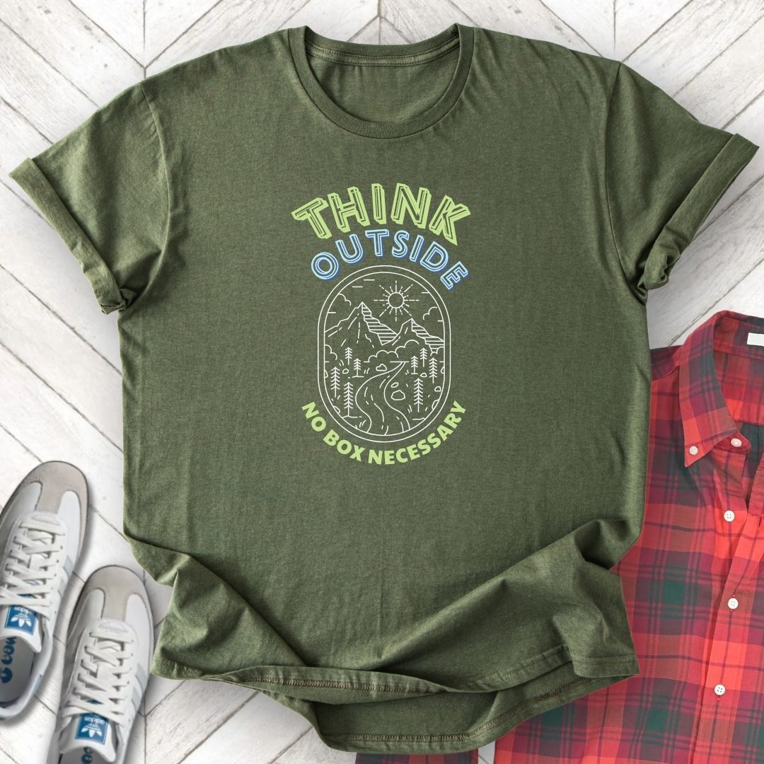 Think Outside - Unisex - On Dark and Light Colored Tee👕