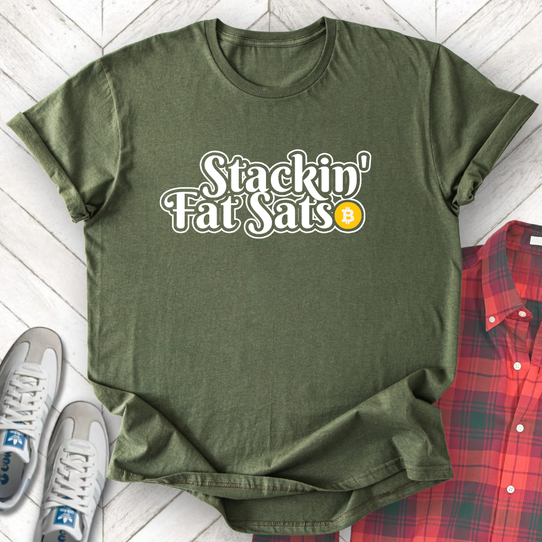 Stakin Sats - Unisex - On Dark and Light Colored Tee👕