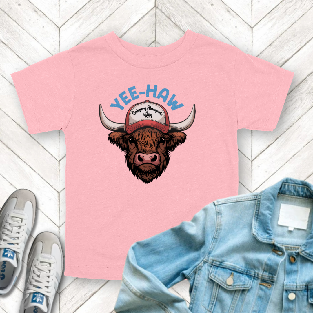 Yee Haw - Unisex Toddler/Kid - Front Print on Light & Dark Tees 👕