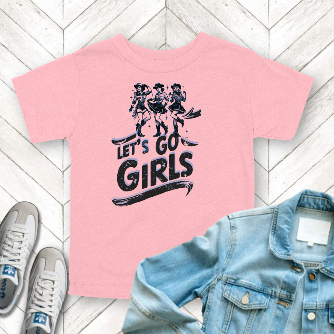 Let's Go Girls - Unisex Toddler/Kid - Front Print on Light & Dark Tees 👕