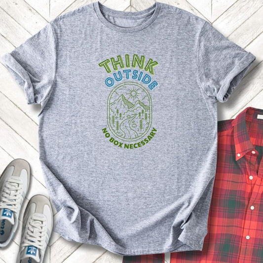 Think Outside - Unisex - On Dark and Light Colored Tee👕
