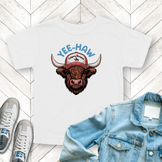 Yee Haw - Unisex Toddler/Kid - Front Print on Light & Dark Tees 👕