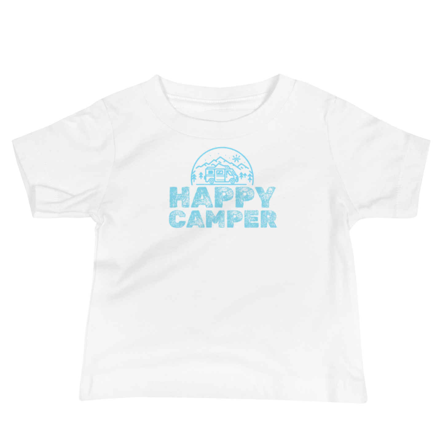 Happy Camper - Baby -  Blue on Dark Cotton Tee👕