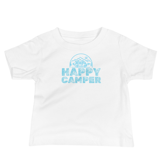 Happy Camper - Baby -  Blue on Dark Cotton Tee👕